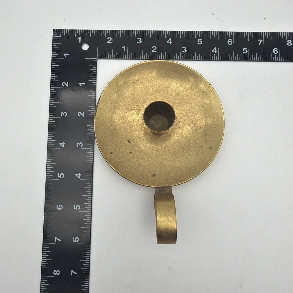 vintage solid brass chamberstick candle holder Hallmark